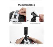 Soporte de base para ACTION 4/ GO3 Base adhesiva flexible para soportes de casco curvos Negro