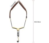 Correa de saxofón Cuero Saxofón Cordón Cuello Correa de protección Cuello para Soprano Tenor Alto Barítono Saxo Instrumento Musical Chocolate