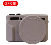 Estuche protector de silicona suave para Canon G7X II / G7X III G7X Mark II / G7 X Mark III / G7X Mark II / G7X Mark III G7X III Gris