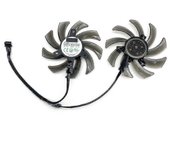 Geforce Gtx 1060 6gb Ventilador de enfriamiento de gráficos duales GA91S2Ucompatible con Palit Geforce Gtx1060 Gtx1080-YUHAO Negro