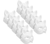 10 piezas de Máscara Therian Máscara de Gato Zorro Máscara de Halloween Therian Disfraz de Therian para Niños Adultos Máscara Vacía para Fiesta de ...