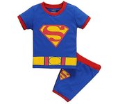 Niños Niño Chica Superhéroe Camiseta manga corta Shorts Set Summer Outfit Blue Superman 5-6 Years