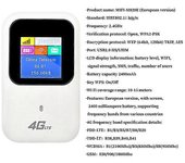 Puntos de acceso Wifi móviles 4G / 5G Enrutador WiFi inalámbrico de bolsillo CAT4 Enrutador móvil WiFi de 150 Mbps Tarjeta SIM Internet ilimitado p...