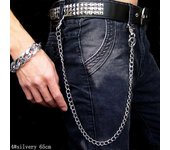 Helisopus Hot Metal Cintura Cadena Moda Punk Hip-hop Masculino Pantalones Cinturón Cintura Cadena Hipster Rock Street Dance Ropa Accesorios Astilla...