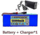 Batería de iones de litio de 48 V 58 ah 1000 w 13s3p 18650 Paquete de baterías de iones de litio para bicicleta eléctrica de 54,6 V