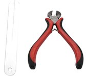 1set Guitar Fret Puller Fretboard Steel Plate Kit Alicates de tierra Cortador de cuerdas para piezas de guitarra Acce color de la imagen