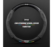 Maxpower Cubierta de volante de fibra de carbono de 38 cm para Jeep Wrangler Grand Cherokee Renegade Compass Gladiator Liberty Patriot Wagoneer O B...