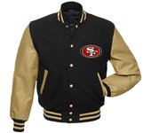 Kartex Suits Letterman San Francisco 49ers Chaqueta Varsity Negra negro L