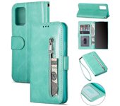 Funda Samsung A51, billetera magnética Folio Flip Función de soporte de cuero Cremallera Cubierta protectora con lazo de transporte, funda de bille...
