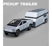 Toy Cars 1/32 Tesla Cybertruck Pickup Remolque Aleación Modelo de Coche Diecasts Juguete de Metal Vehículos Todoterreno Modelo de Camión Sonido y L...