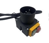 KOA7 250V 16A Máquina cortadora de madera Interruptor de botón electromagnético Máquina cortadora de troncos HCK3T Negro