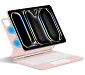 Para iPad Pro 11 (2024) Funda de cuero para tableta con teclado magnético Bluetooth - Rosa Multicolor Pink
