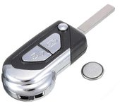 Para Citroen DS3 2 botones Kit de servicio remoto del caso del llavero remoto del coche Carcasa del llavero con batería