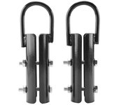 Abrazadera de 1,5 pulgadas, 2 juegos de abrazadera de escalada de cuerda, abrazadera de gancho de plataforma de entrenamiento Negro