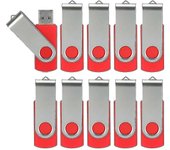 Paquete de 10 unidades flash USB Usb 2.0 Memoria USB Paquete a granel Tarjeta de memoria giratoria Almacenamiento plegable Unidad de salto Unidad z...