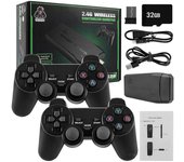 M8 Retro 10000+ Juegos 4K HDMI Plug/Play Stick 2 Gamepads Inalámbricos 32/64/128GB, 100% Nuevo