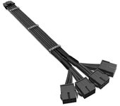 Rtx 4090 4080 4070ti 16pin (12 + 4) a 4x8pin Pci-e 5.0 cable de extensión con manga, 12pin a 4x8pin Compat Negro