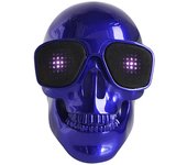 Despeje Cráneo Esqueleto Portátil Bluetooth Altavoz inalámbrico 15w Bt4.0 Fm Radio Halloween Altavoz inalámbrico Azul