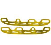 Kaesi 1 par de patines de esquí anti-óxido Acero inoxidable duradero Patines de hielo versátiles para zapatos de patinaje Oro S