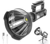 Linterna de foco recargable High Lumens 90000 lúmenes Super Bright Led Searchlight con trípode y salida USB Ipx5 impermeable 4 modos P50 Ns2