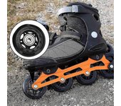 Generic Paquete de 8 ruedas de patines en línea, ruedas de patines de ruedas para interiores / exteriores, ruedas de repuesto con rodamiento de 64 mm