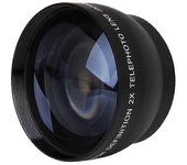 Teleobjetivo de 52 mm y 2 aumentos para AF-S Cámara con lente de 18-55 mm y 55-200 mm Negro