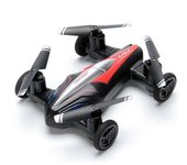 2.4G Coche volador de control remoto, 2 en 1 coche dron con modo terrestre y modo de vuelo Regalos para niños Rojo
