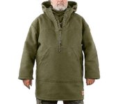 Chaqueta de ocio para hombre de invierno Abrigo pesado de lana con capucha y sudadera Verde M