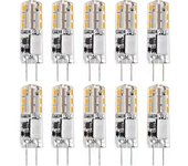 10x Lámparas LED G4 12V AC/DC Blanco Cálido 3000K2W, regulable