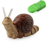 Divertido control remoto infrarrojo realista caracol animal modelo niños juguete broma prop Marrón