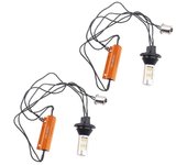 2pcs 1156 BA15S P21W LED Canbus Switchback Luz de señal de giro blanca y ámbar