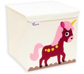 Intirilife Caja de almacenamiento con tapa para niños - 35 x 33,5 x 33 cm Caja cubo Contenedor para juguetes, mantas, ropa compatible con las estan...