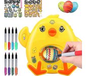 Máquina de huevos de Pascua, kit decorador de huevos de Pascua, máquina decoradora de huevos de Pascua de bricolaje con spinner, máquina coloreante...