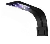 Lámpara Led de luz de acuario blanca y azul Nano Clip-on Iluminación para plantas de peces 23-50cm-negro