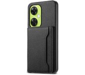 Para OnePlus Nord CE 3 Lite 5G / Nord N30 5G Funda PU Cuero + PC + TPU Tarjetero Funda para teléfono Negro