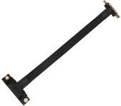 Cable elevador PCIE X1 Cable de extensión PCIe 3.0 X1 a X1 doble en ángulo recto de 90 grados PCI Express de 8 Gbps negro