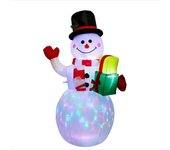 Adorno inflable de Navidad explota gran muñeco de nieve con soplador interior al aire libre NOS
