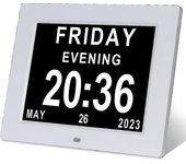 Reloj de demencia Reloj de Alzheimer y reloj de calendario digital grande para personas mayores, reloj con día y fecha F -gt (7 pulgadas)