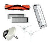 Para Xiaomi Mi Robot Aspirador 1ª generación / 2 / 1S, SDJQR01RR SDJQR02RR SDJQR03RR rueda de filtro de cepillo lateral principal Roborock Como se ...