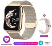 Nuevo reloj inteligente para mujeres Regalo temperatura corporal Pantalla táctil completa Deportes Relojes de fitness Llamadas Bluetooth Reloj inte...