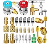Kit de acoplamiento rápido adaptador AC R134A, válvula de grifo de tanque R134a R134a a R22/410a para sistema de refrigeración de aire acondicionad...