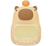 Reloj despertador Capibara con luz nocturna para niños, 7 relojes despertadores lindos de color RGB para dormitorios Ok para despertar, lámpara de ...