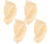 Gorras calvas Gorra calva de látex para adultos Maquillaje Cabeza calva Gorra gorra accesorio de disfrace 4pcs