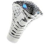 1 juego Nuevo Universal Cromo Led Eyes Car Cobra Pomo de cambio de marchas manual Snake Shifter-plata