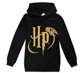 Unbrand Hogwarts Harry Potter Print Pullover Hoodie Kids Casual Long Sleeve Hoodshirt Tops Negro 13-14 Years