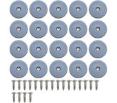 Muebles redondos de teflón glides, con tornillos 20 piezas Teflon Glides Para muebles Silla Planeador planeador de teflón deslizante, 22mm Starlight