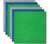 6 Paquete de placas base clásicas, placas base de tablero de construcción grande de 10 "x10" 100% compatible con todas las marcas principales, verd...