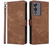 Para Cubot A10 Estuche Billetera RFID Bloqueo Cubierta De Cuero PU Vista - Marrón Multicolor Brown