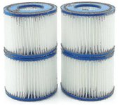 Elementos de filtro Vi para Bestway Lay-z-spa, Bw58323 Elementos de repuesto para Bestway 58239 (4 piezas)