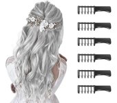 Peine de tiza para el cabello, paquete de 6 peines temporales de tiza de color de cabello para niños niñas lavables para regalo cosplay de bricolaje f